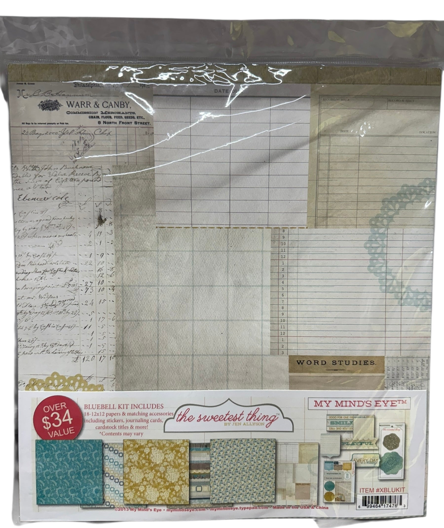 2012 “Bluebell” My Minds Eye MME Scrapbook Kit