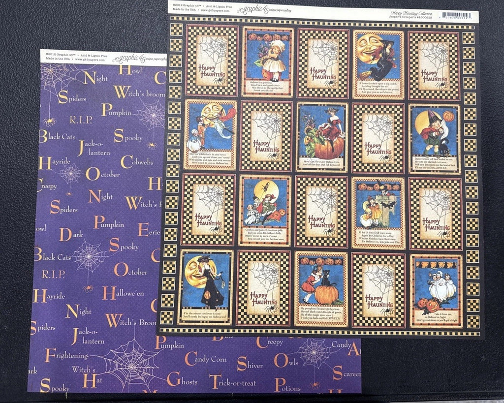 RARE 2012 Pine Cone Press ~ Graphic 45 ~ Happy Hauntings Scrapbook Kit FREE SHIP