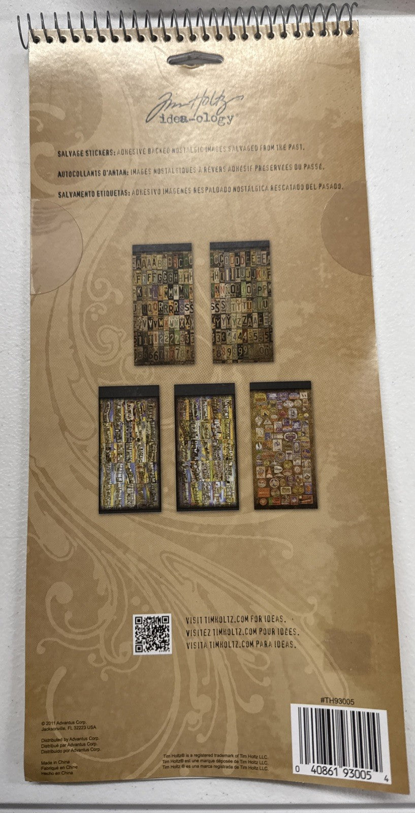 RARE 2011 Sealed Tim Holtz Idea-Ology Salvage Stickers Destinations TH93005