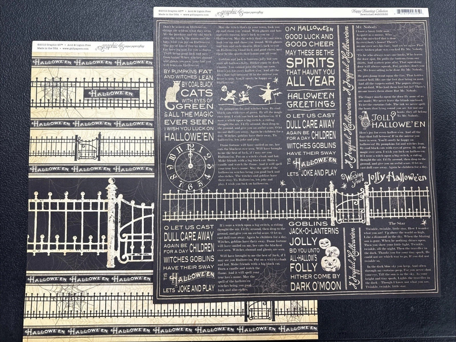 RARE 2012 Pine Cone Press ~ Graphic 45 ~ Happy Hauntings Scrapbook Kit FREE SHIP