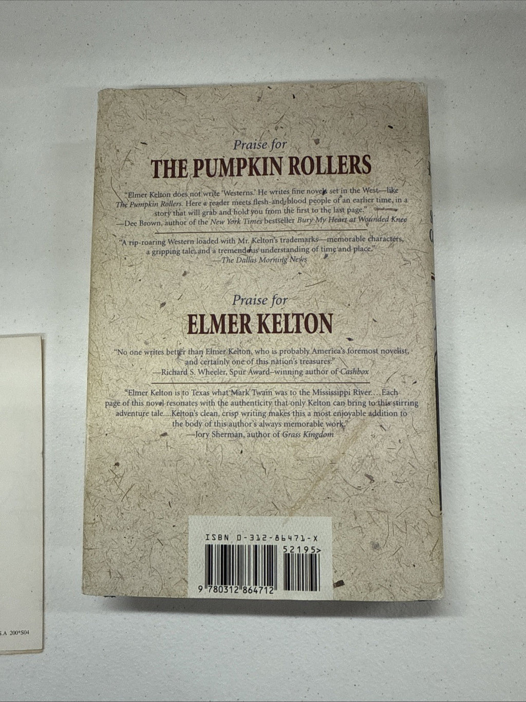 ULTRA RARE Elmer Kelton Signed The Smiling Country + Personal Card *READ*