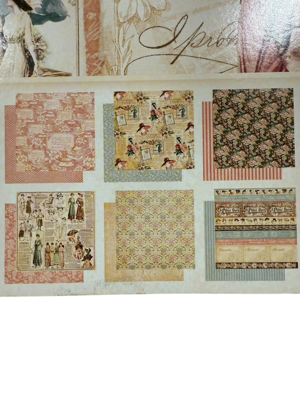 RARE Retired GRAPHIC 45 A Ladies’ Diary 12X12 & 8x8 Scrapbook Paper Sets