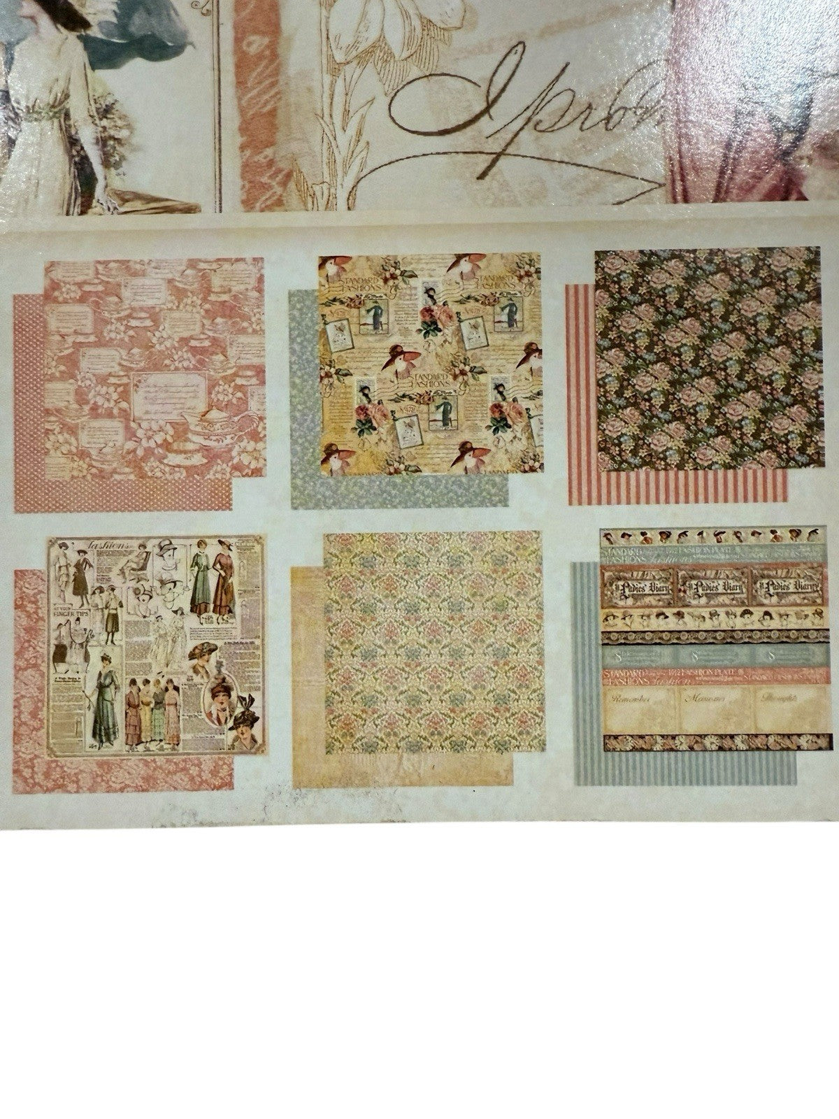 RARE Retired GRAPHIC 45 A Ladies’ Diary 12X12 & 8x8 Scrapbook Paper Sets