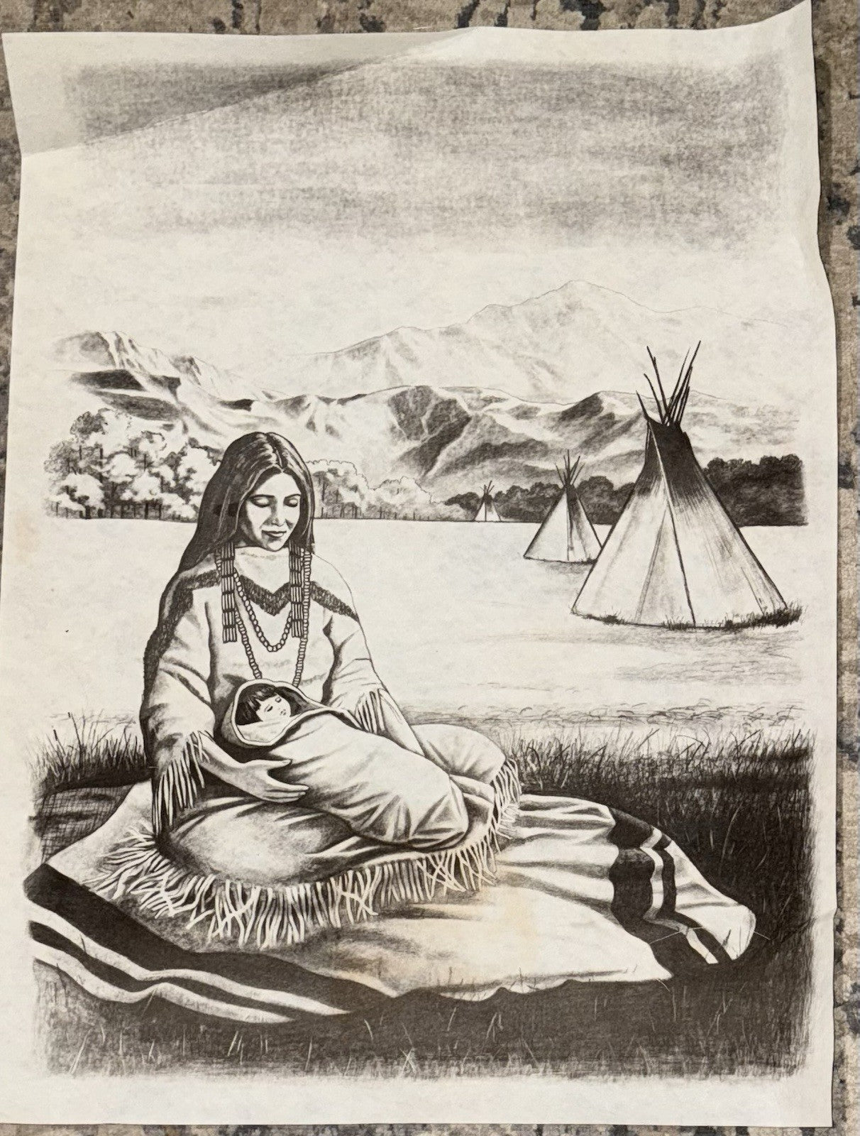 VTG Tri-Chem Paint A Picture 7428 “Future Chief” 18x24 American Indian