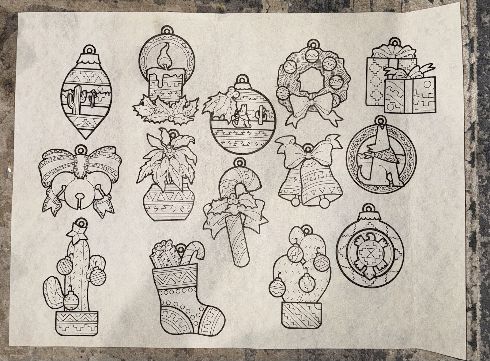 VTG Tri-Chem Paint A Picture 8502 “Christmas Ornaments”