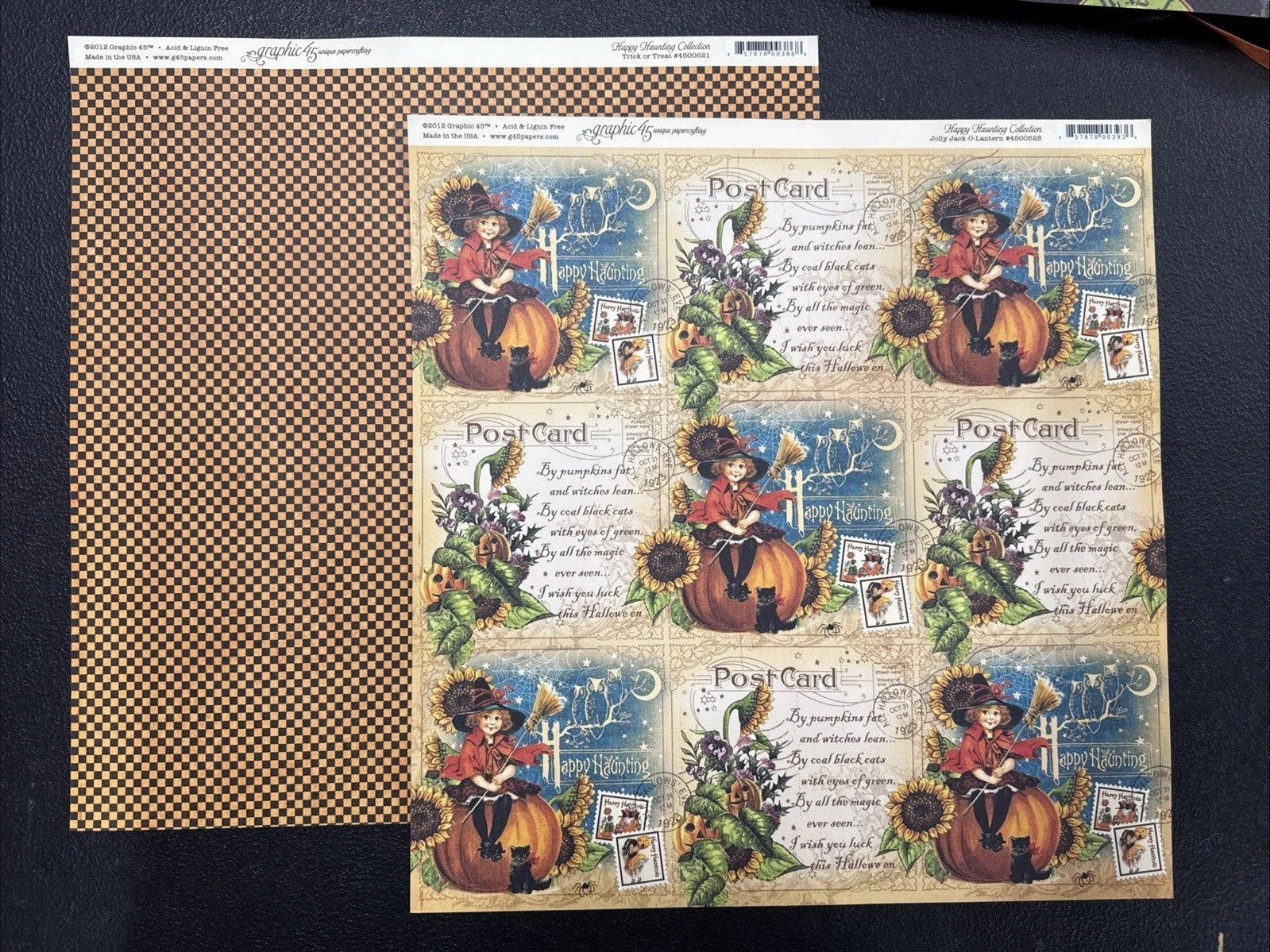 RARE 2012 Pine Cone Press ~ Graphic 45 ~ Happy Hauntings Scrapbook Kit FREE SHIP