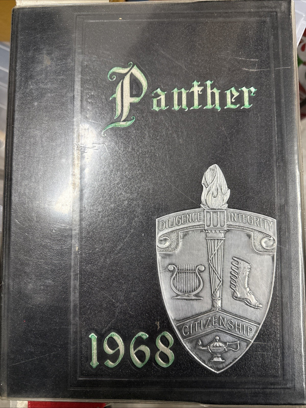1968 Panther Yearbook Permian High School Odessa Texas w/ Vintage Ribbons