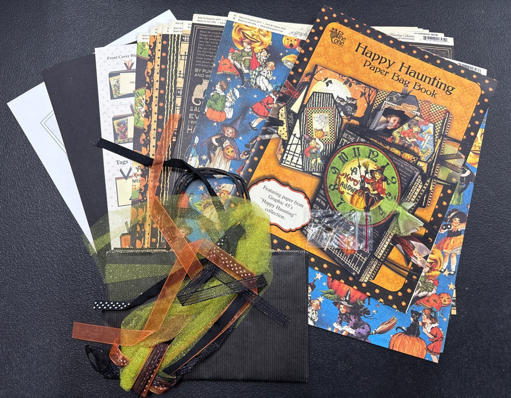 RARE 2012 Pine Cone Press ~ Graphic 45 ~ Happy Hauntings Scrapbook Kit FREE SHIP