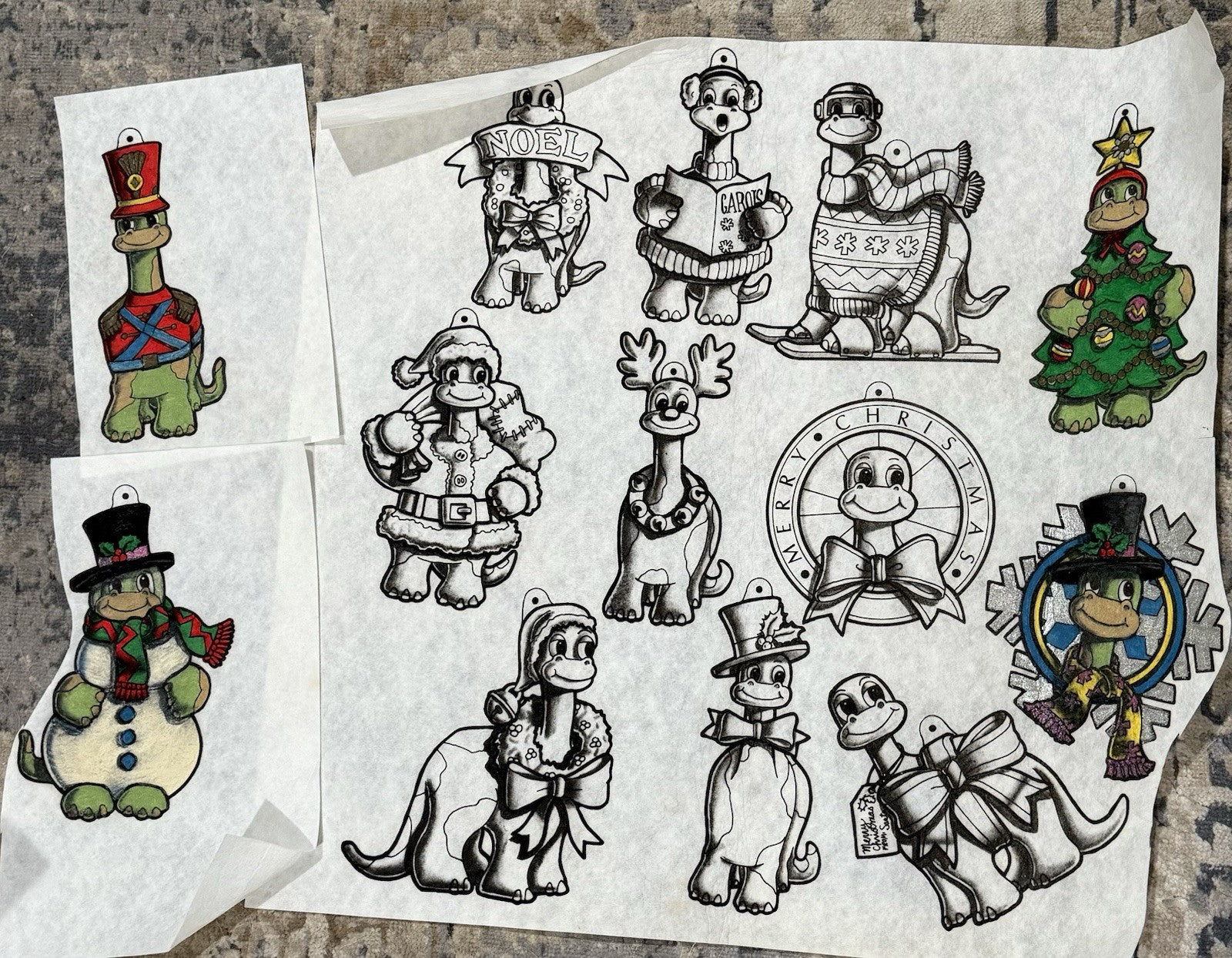 VTG Tri-Chem Paint A Picture 8997 “Christmasaur Dinosaur Ornaments”