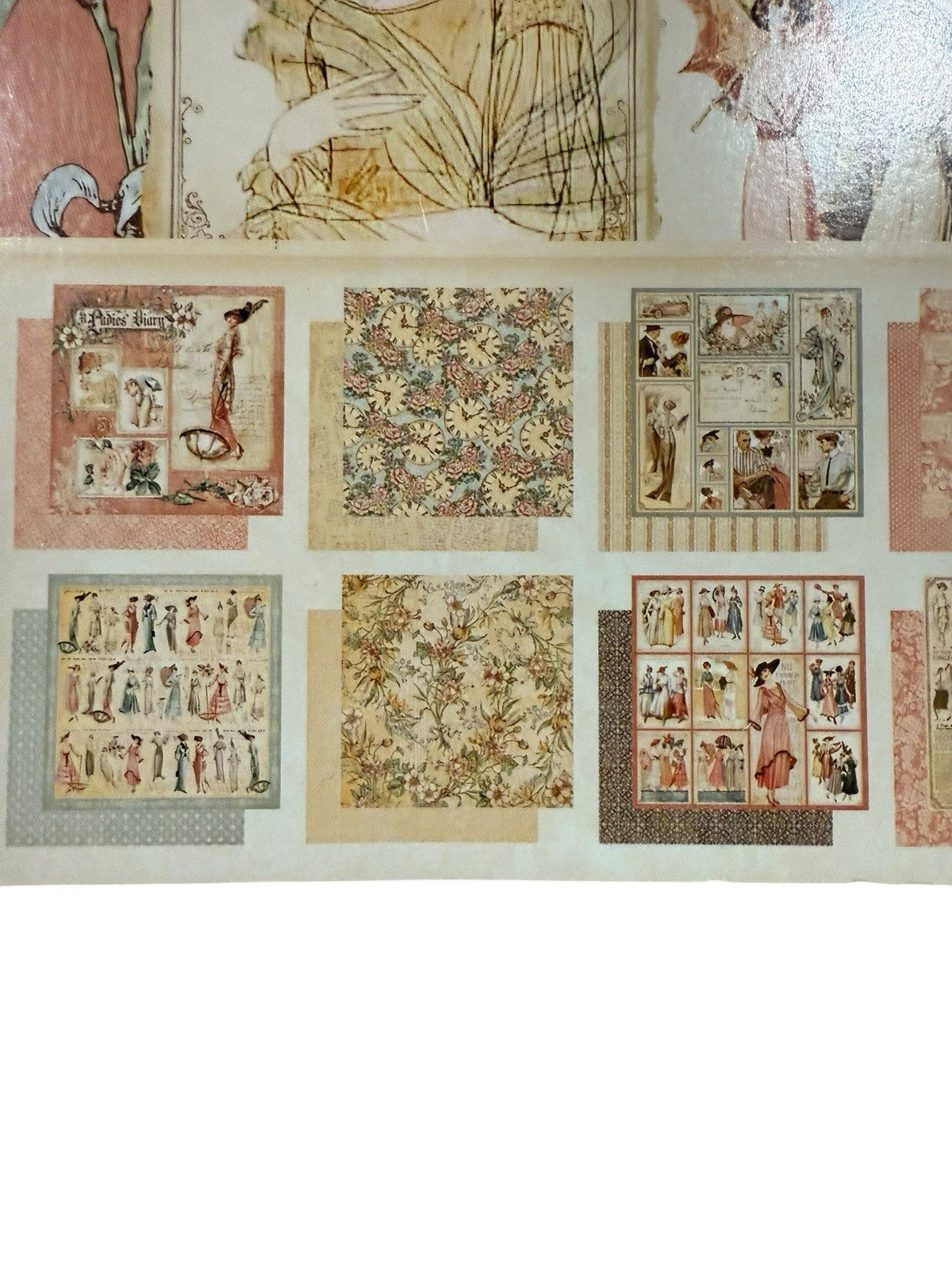 RARE Retired GRAPHIC 45 A Ladies’ Diary 12X12 & 8x8 Scrapbook Paper Sets