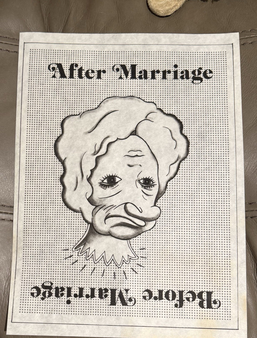 VTG Tri-Chem Paint A Picture 7417 “Before And After Marriage” 9x13
