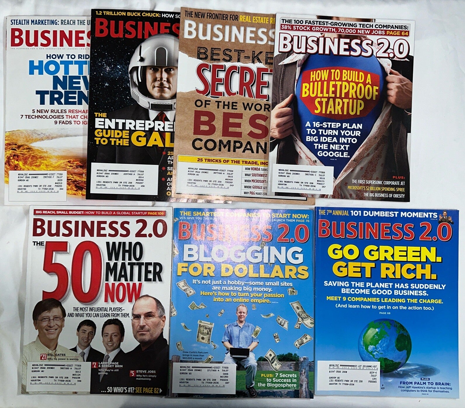 Business 2.0 Magazine Lot of 7 Magazines 2005-2007