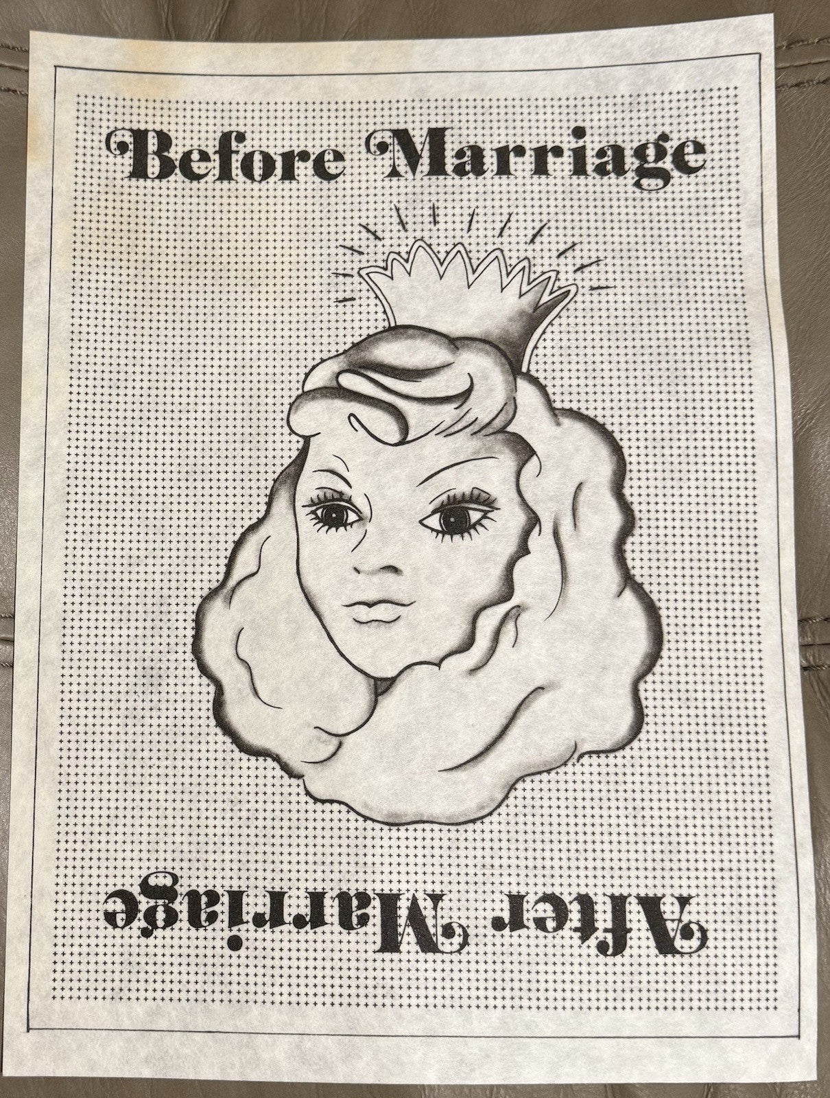 VTG Tri-Chem Paint A Picture 7417 “Before And After Marriage” 9x13