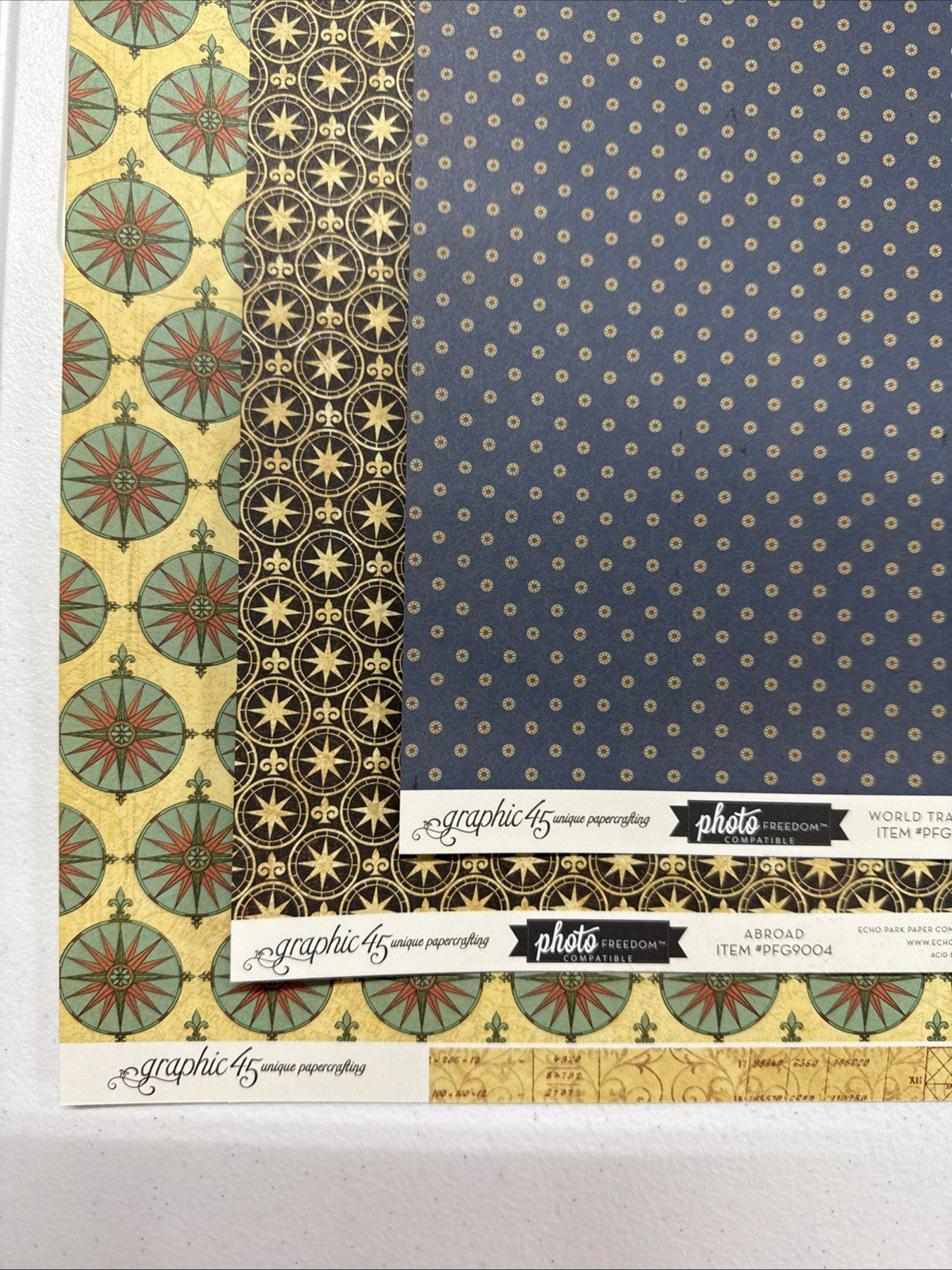 Graphic 45 Transatlantic Photo Freedom Collection Kit Scrapbook Travel Echo Park