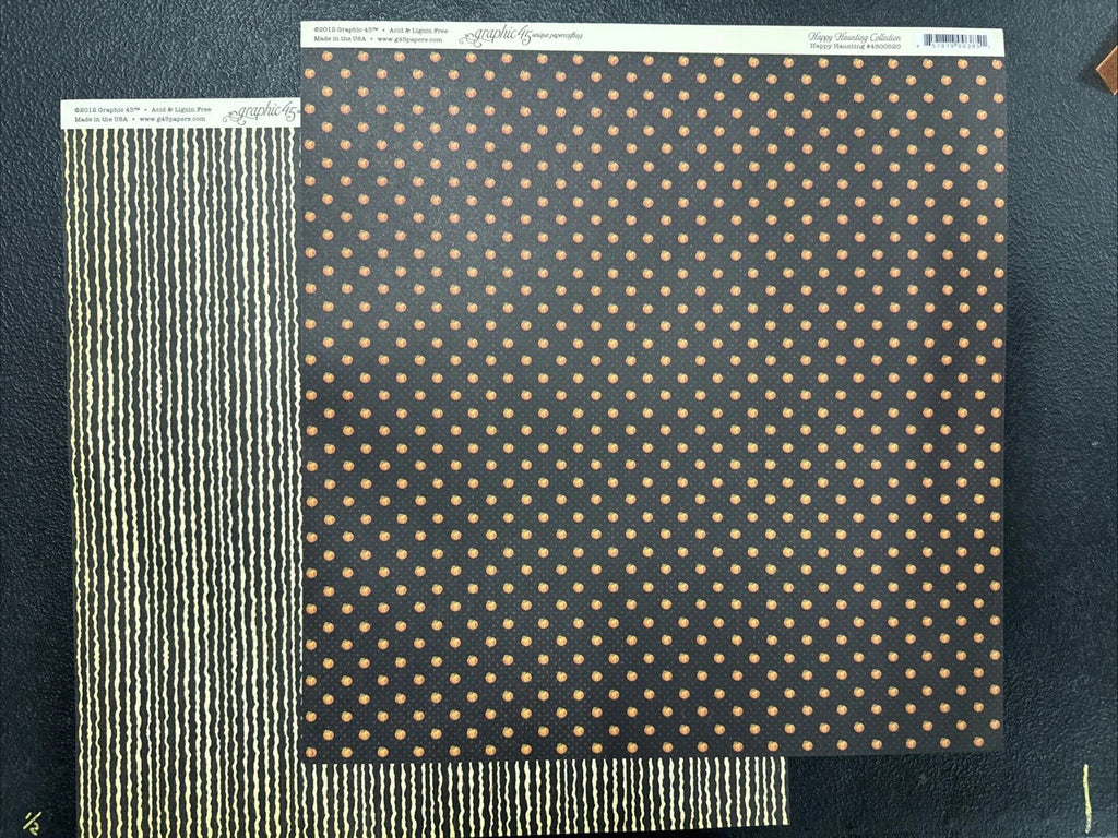 RARE 2012 Pine Cone Press ~ Graphic 45 ~ Happy Hauntings Scrapbook Kit FREE SHIP