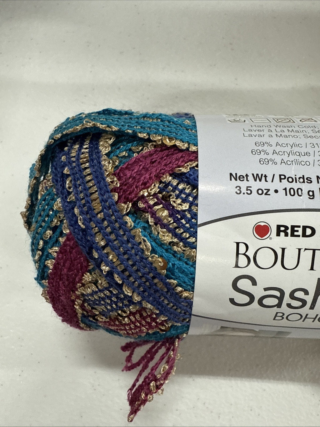 NEW Red Heart Boutique Sashay Boho - 1982 Mauvelous 3.5 Oz /23 Yards Retired