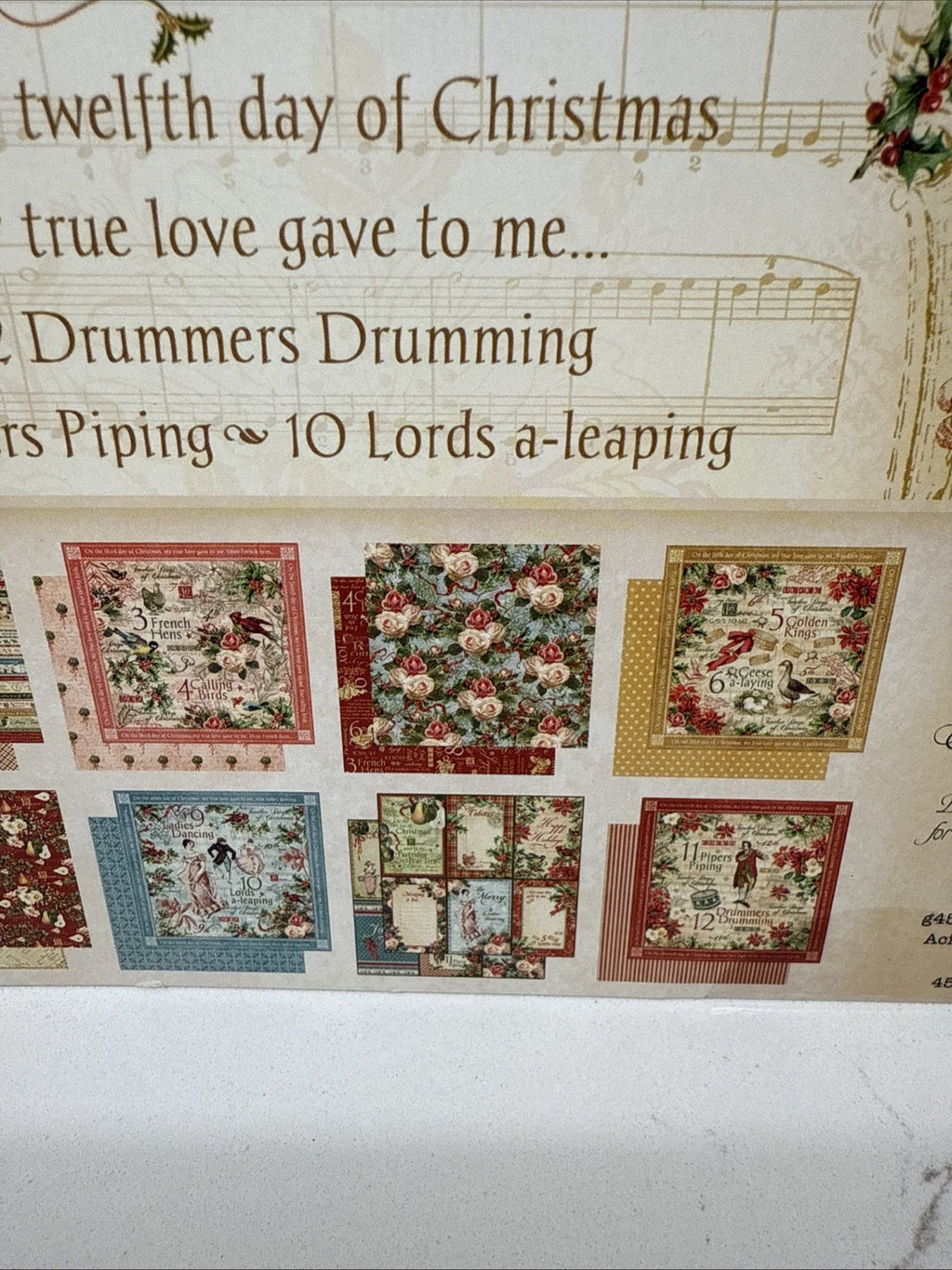 RARE Retired GRAPHIC 45 *Twelve Days of Christmas* 12x12 8x8 & 6x6 Paper Packs