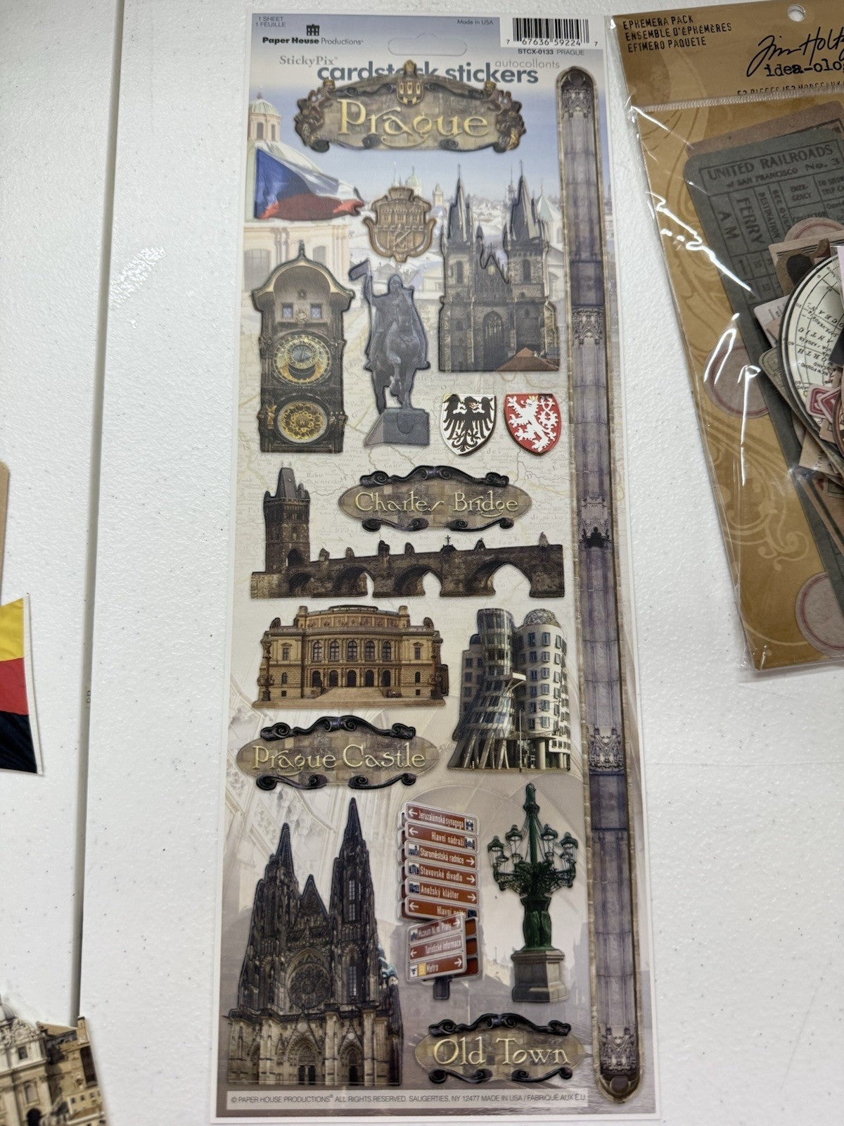 RARE 2014 Graphic 45 Come Away with Me 8x8 & 6x6 Travel Scrapbook Kit Tim Holtz