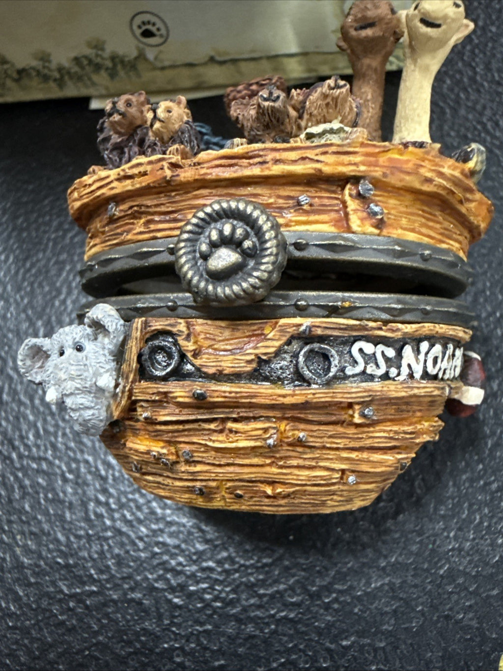 NEW Boyds Bears Uncle Bean's Treasure Boxes “Surf’s Up” Noah’s Ark Drip McNibble