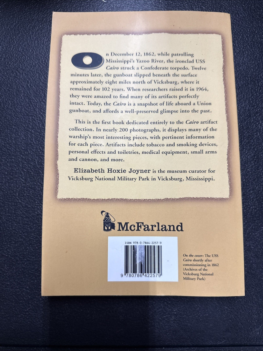 The USS Cairo: History & Artifacts of a Civil War Gunboat Joyner SIGNED