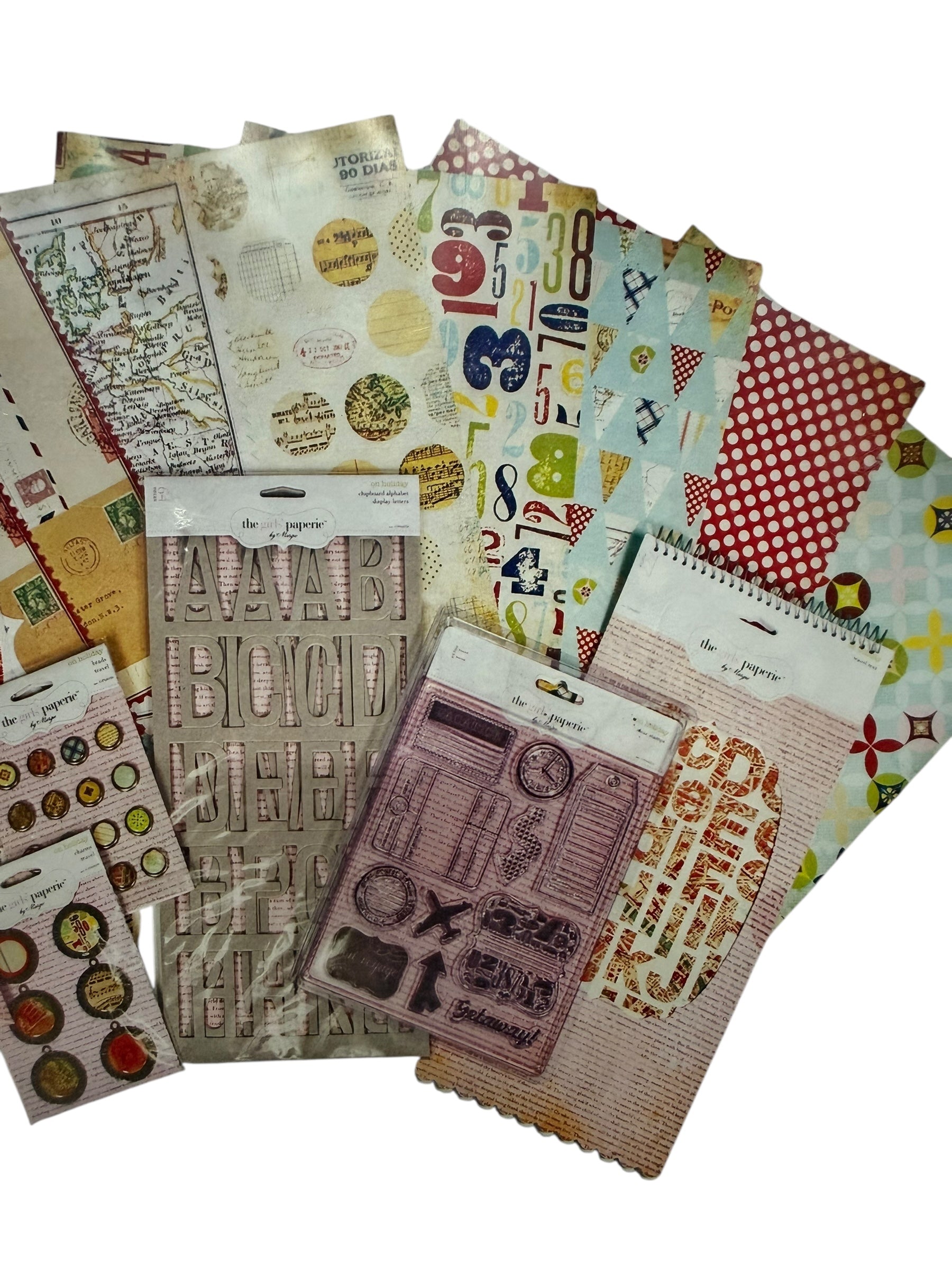 2011 The Girls’ Paperie “On Holiday” Scrapbook Kit 950 Pieces