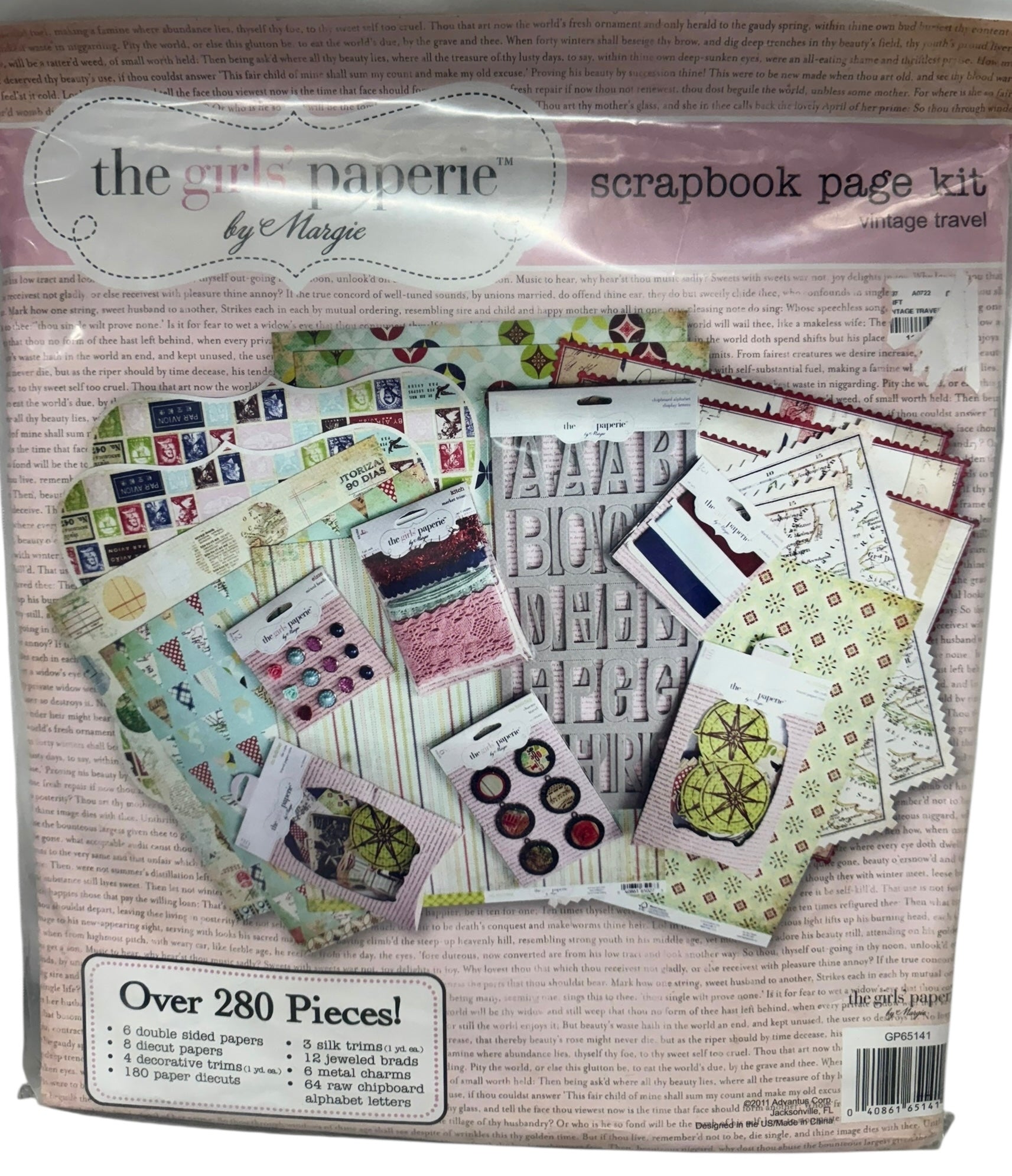 2011 The Girls’ Paperie “Vintage Travel” Scrapbook Kit