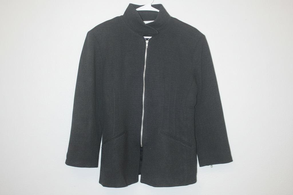 Ethan Andrews Women's Zipped Ribbed Career Jacket Size 12